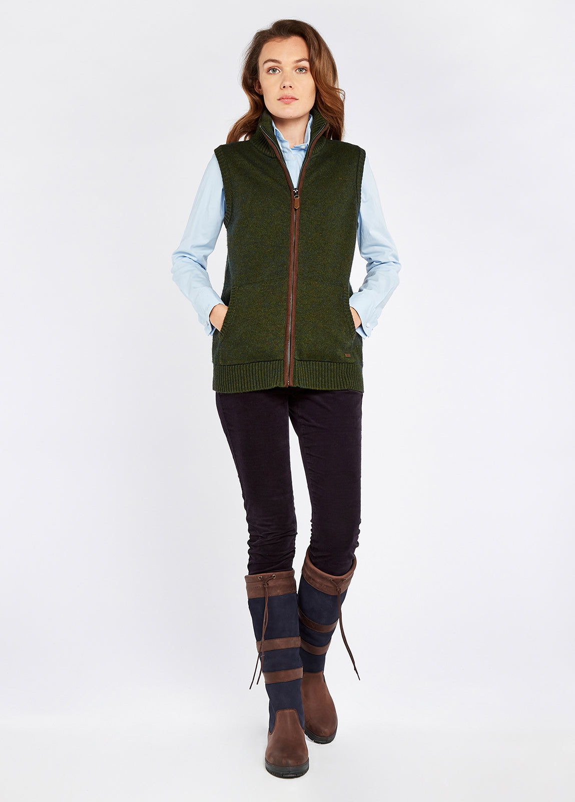 Dubarry Sheedy Knit Bodywarmer - Olive