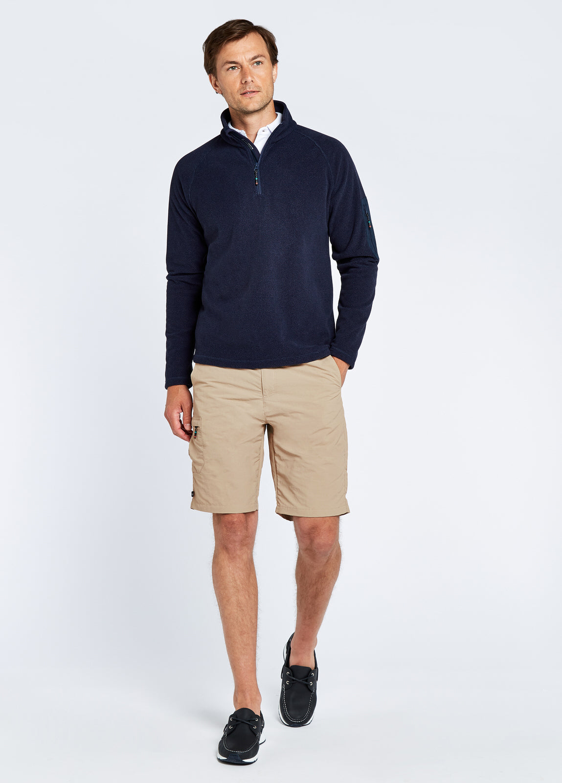 Monaco Fleece, Quarter Zip- Navy