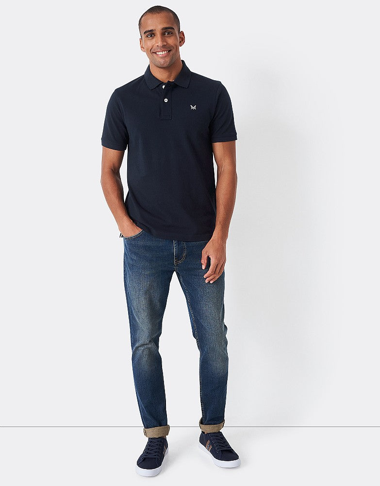Classic Pique Polo Shirt- Navy