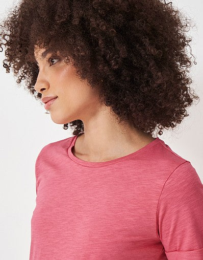 Perfect Crew Neck Slub Club T-Shirt- Rapture Rose