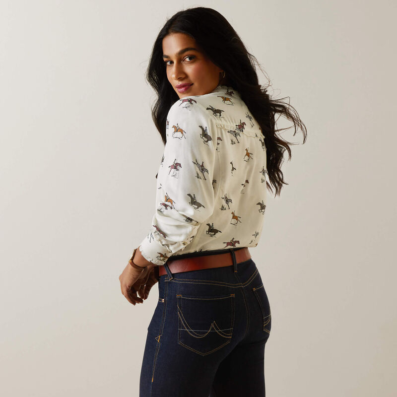 Ariat Clarion Horse Print Blouse
