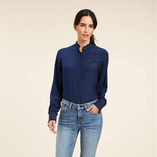 Ariat Clarion Navy Blouse