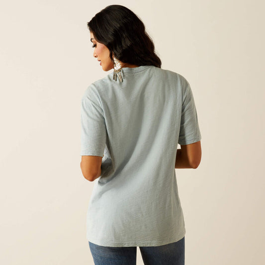 Wild West Stamp T-Shirt - Bleached Blue