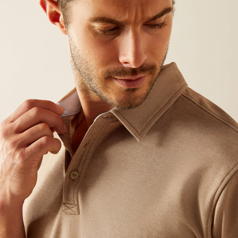 Shaldon Polo Shirt - Silken Brown Heather