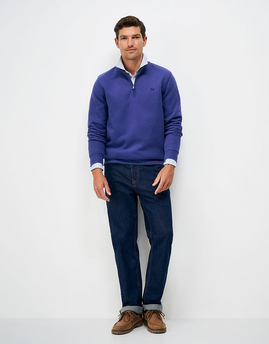 Classic Half Zip Sweater - Navy