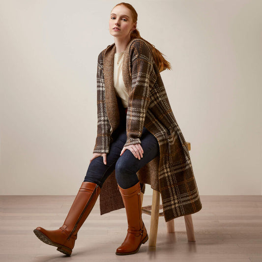 Ariat Saratoga Cardigan - Mole Plaid