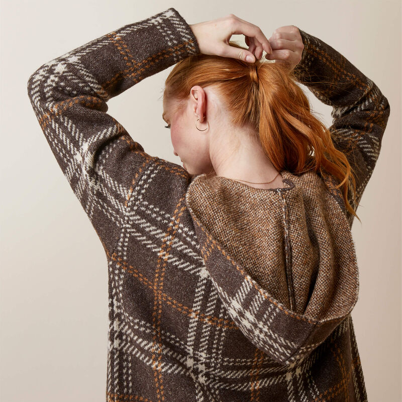 Ariat Saratoga Cardigan - Mole Plaid