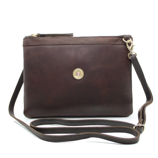 Hicks and Hides Charlton Cartridge Clutch Bag - Brown
