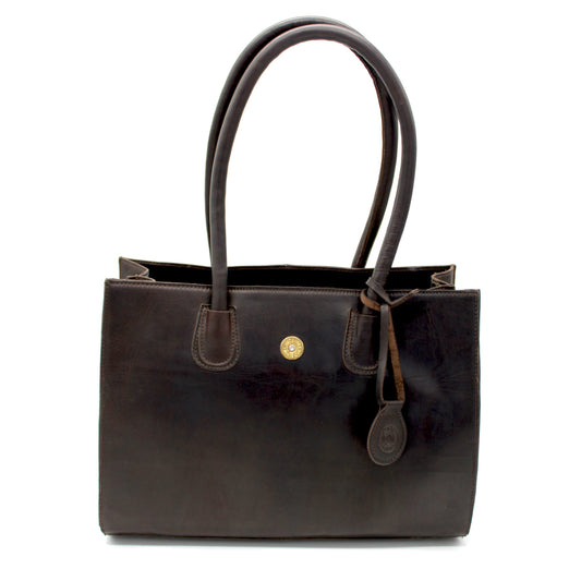 Hicks and Hides Chedworth Cartridge Handbag - Brown