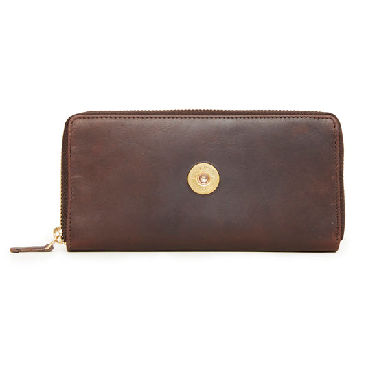 Hicks and Hides Chedworth Zip Around Cartridge Purse - Brown
