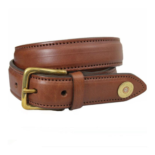 Hicks and Hides Mens Broadway Tip Field Belt - Cognac