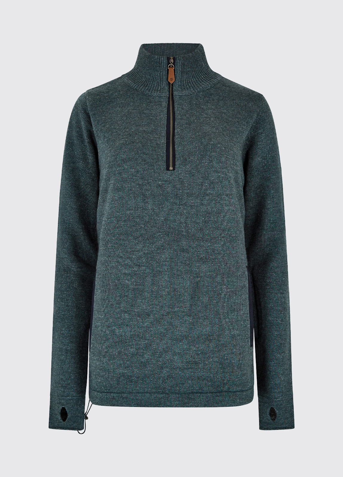 Dubarry Morrisey Zip Neck Sweater - Dark Pebble