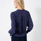 Anais Polka Dot Blouse- Navy/White