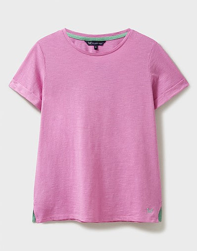 Perfect Crew Slub T-Shirt- Fuchsia Pink