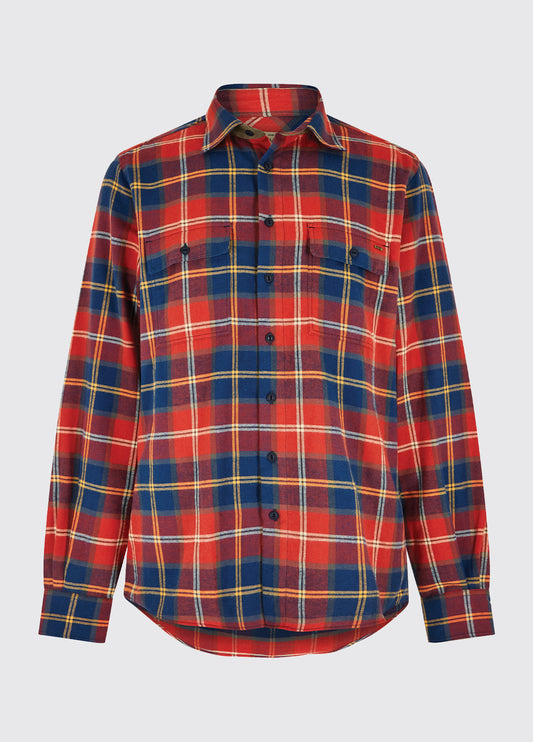 Shelbourne Check Flannel Shirt- Indigo