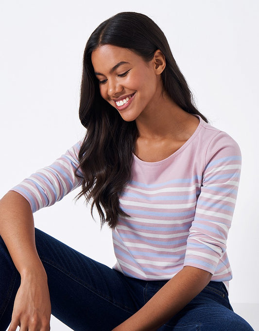 Pink stripe Essential Breton T-Shirt