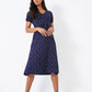 MEL SHORT SLEEVE V NECK JERSEY DRESS