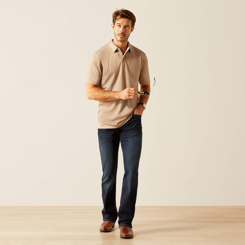 Shaldon Polo Shirt - Silken Brown Heather