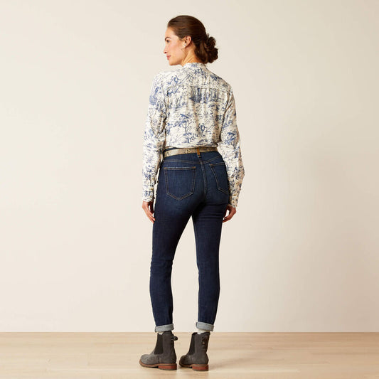 High Rise Bridle Skinny Jeans - Puerto Rico