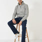 Classic Half Zip Sweater - Grey Marl