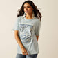 Wild West Stamp T-Shirt - Bleached Blue