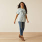 Wild West Stamp T-Shirt - Bleached Blue