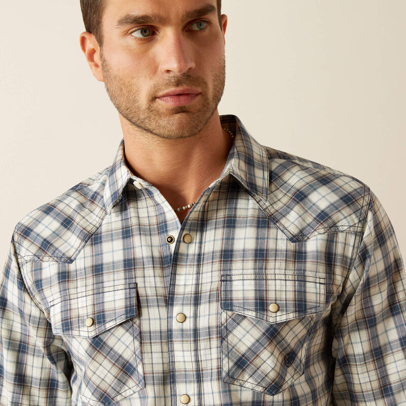 Hampton Retro Fit Western Shirt - Navy