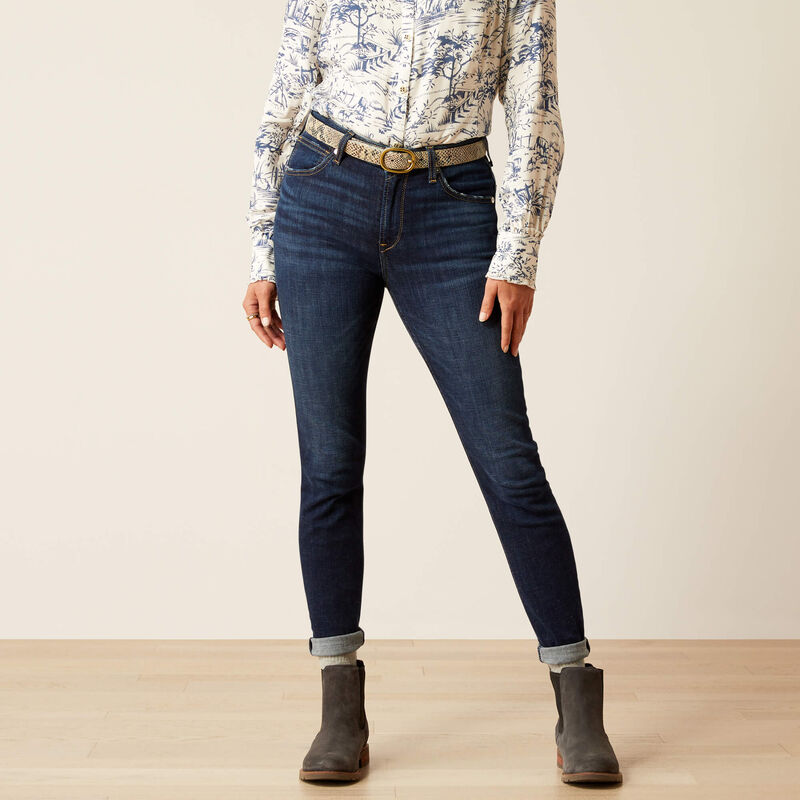 High Rise Bridle Skinny Jeans - Puerto Rico