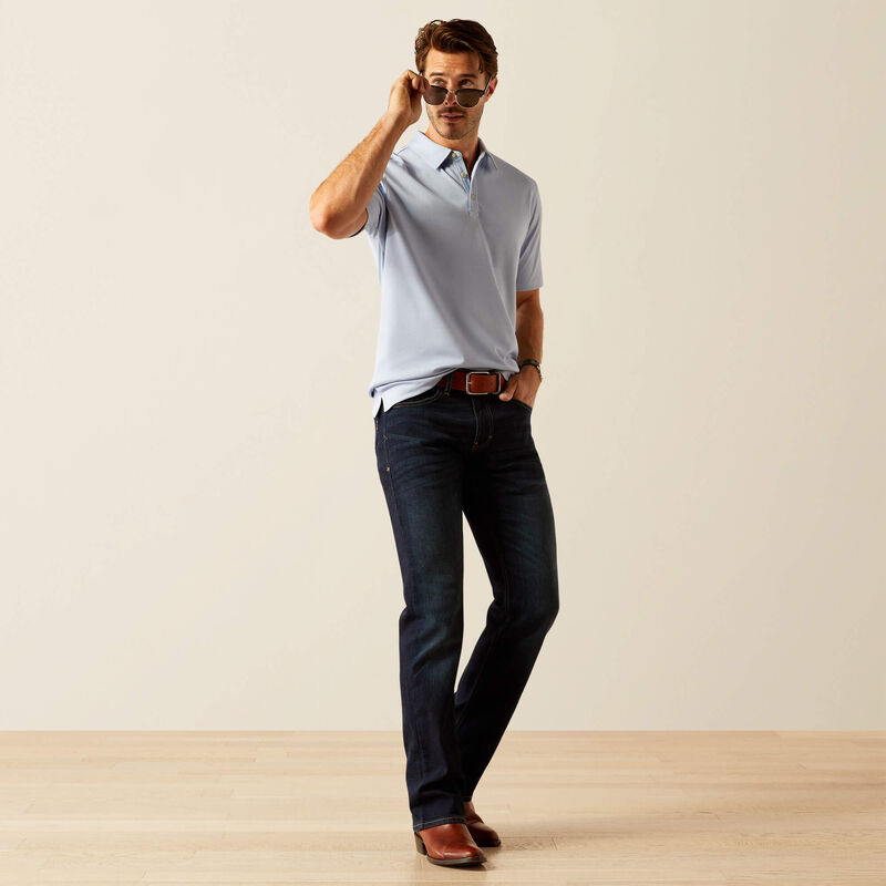 Shaldon Polo Shirt - Pacific Blue Heather
