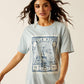 Wild West Stamp T-Shirt - Bleached Blue