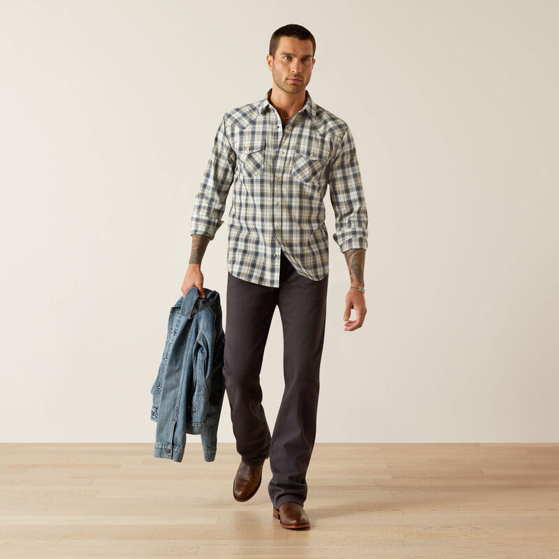 Hampton Retro Fit Western Shirt - Navy