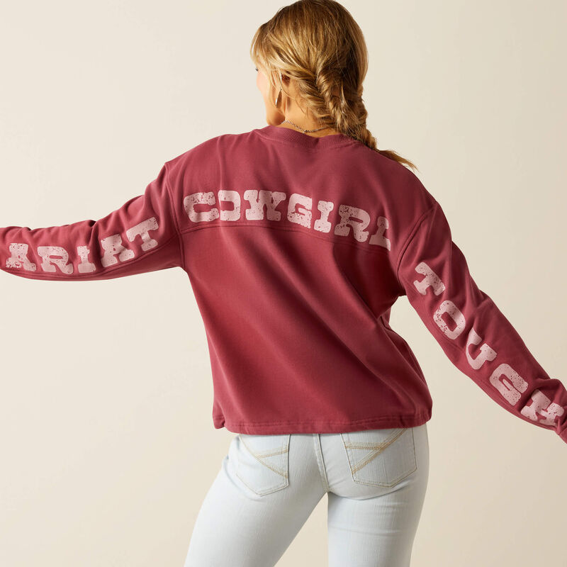 Cowgirl Tough Sweatshirt - Dry Rose