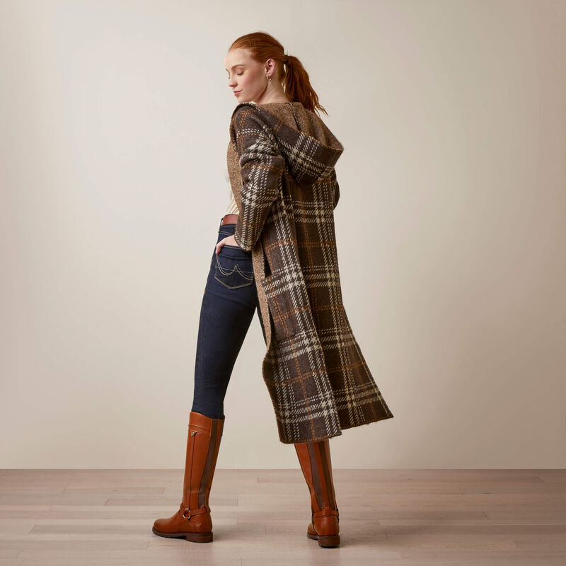 Ariat Saratoga Cardigan - Mole Plaid