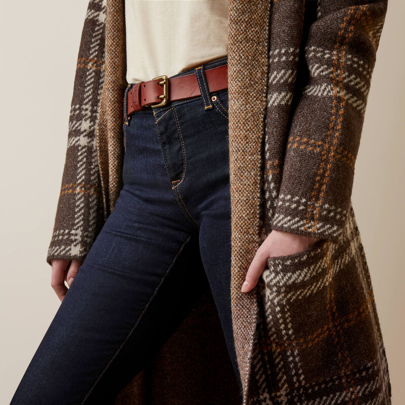 Ariat Saratoga Cardigan - Mole Plaid