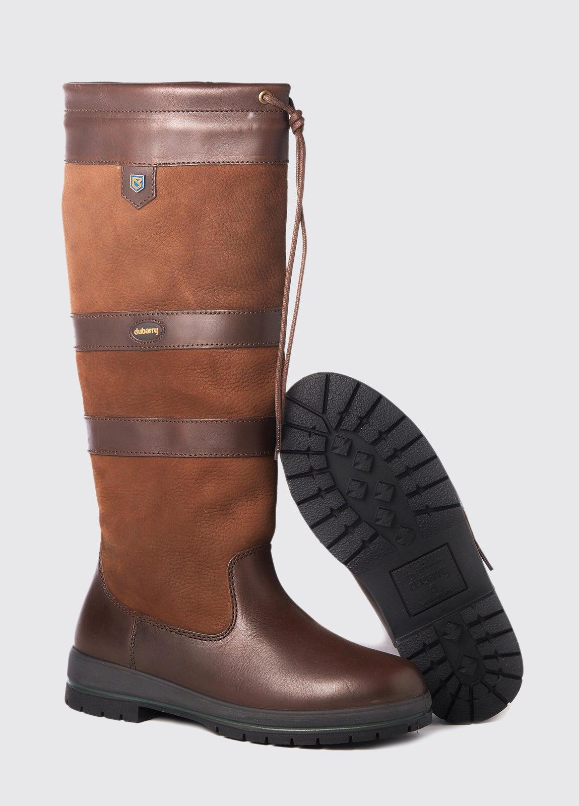 Ladies Wide Fit Galway Dubarry Boots - Walnut